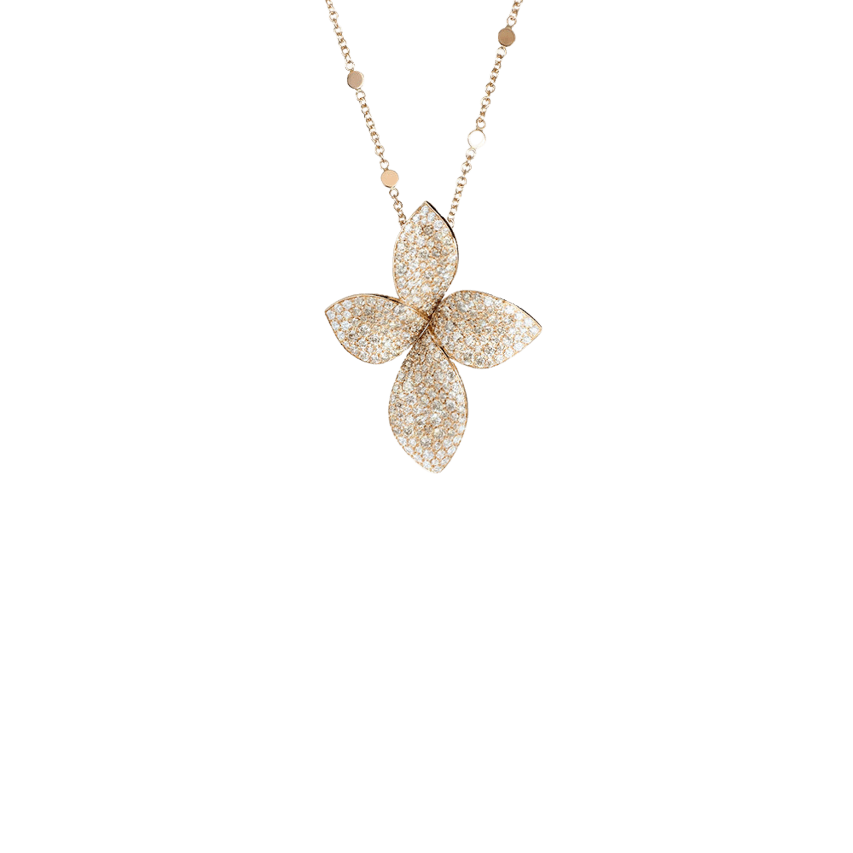 Vertical 18K Rose Gold Giardini Segreti Diamond Necklace
