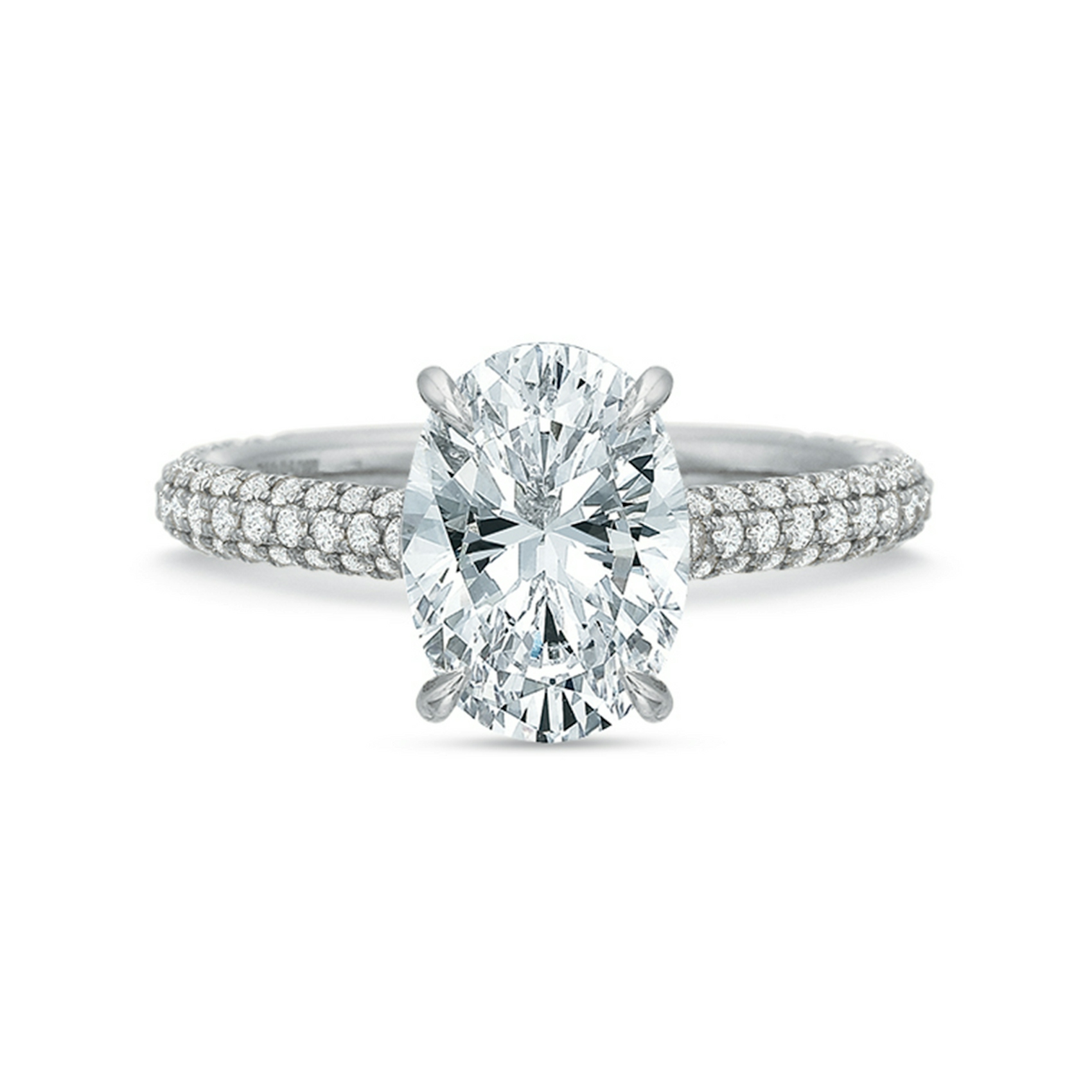 Vertical White Gold Semi-Mount Engagement Ring
