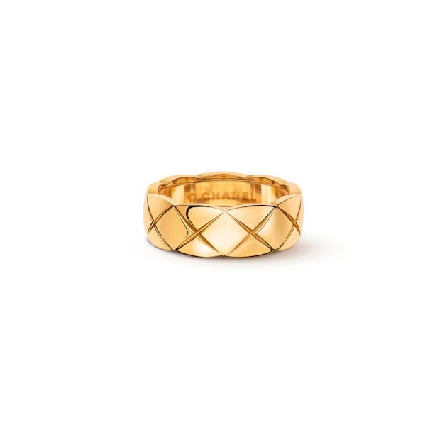 18K Yellow Gold Coco Crush Quilted Small Ring The 1916 Company