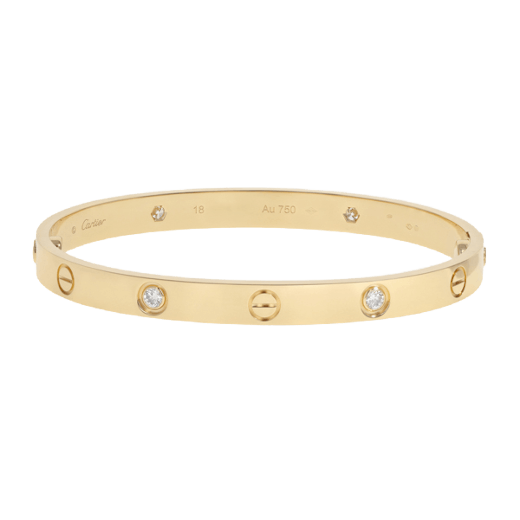 Vertical Diamond Love Bracelet-Size 18