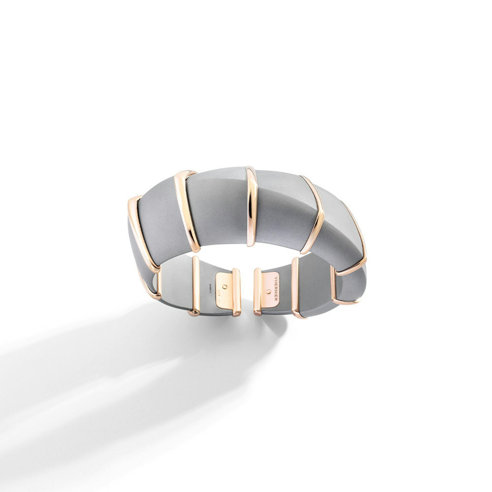 Vertical 18K Rose Gold/Aluminum Adris Bracelet
