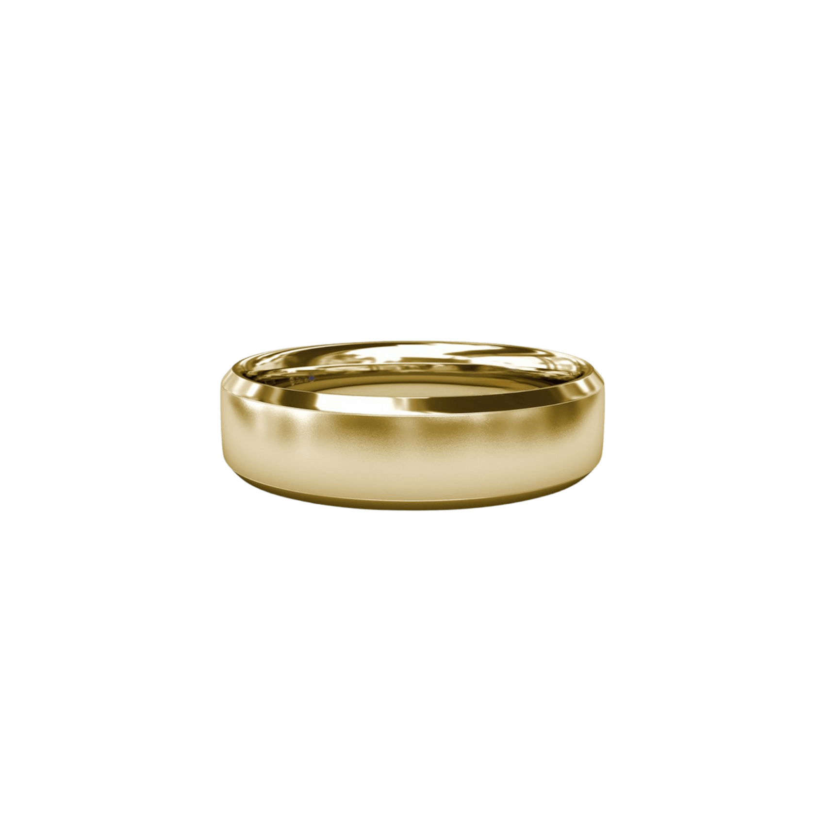 Vertical The 1916 Company Collection Sandblast Finish Bevel Edge Yellow Gold Men's Band M1004Y