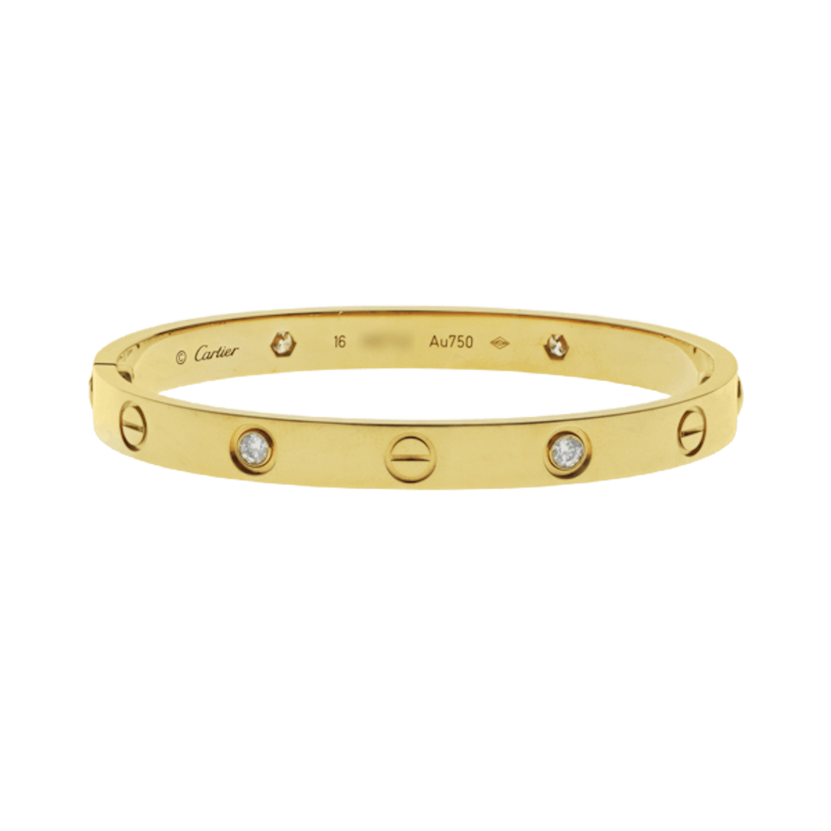 Vertical 4 Diamond Love Bracelet