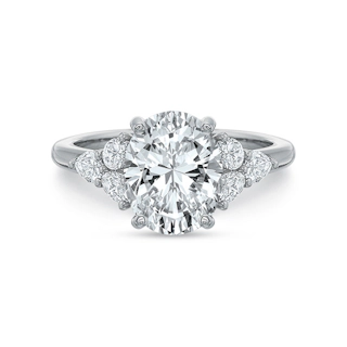 Vertical White Gold Semi-Mount Engagement Ring