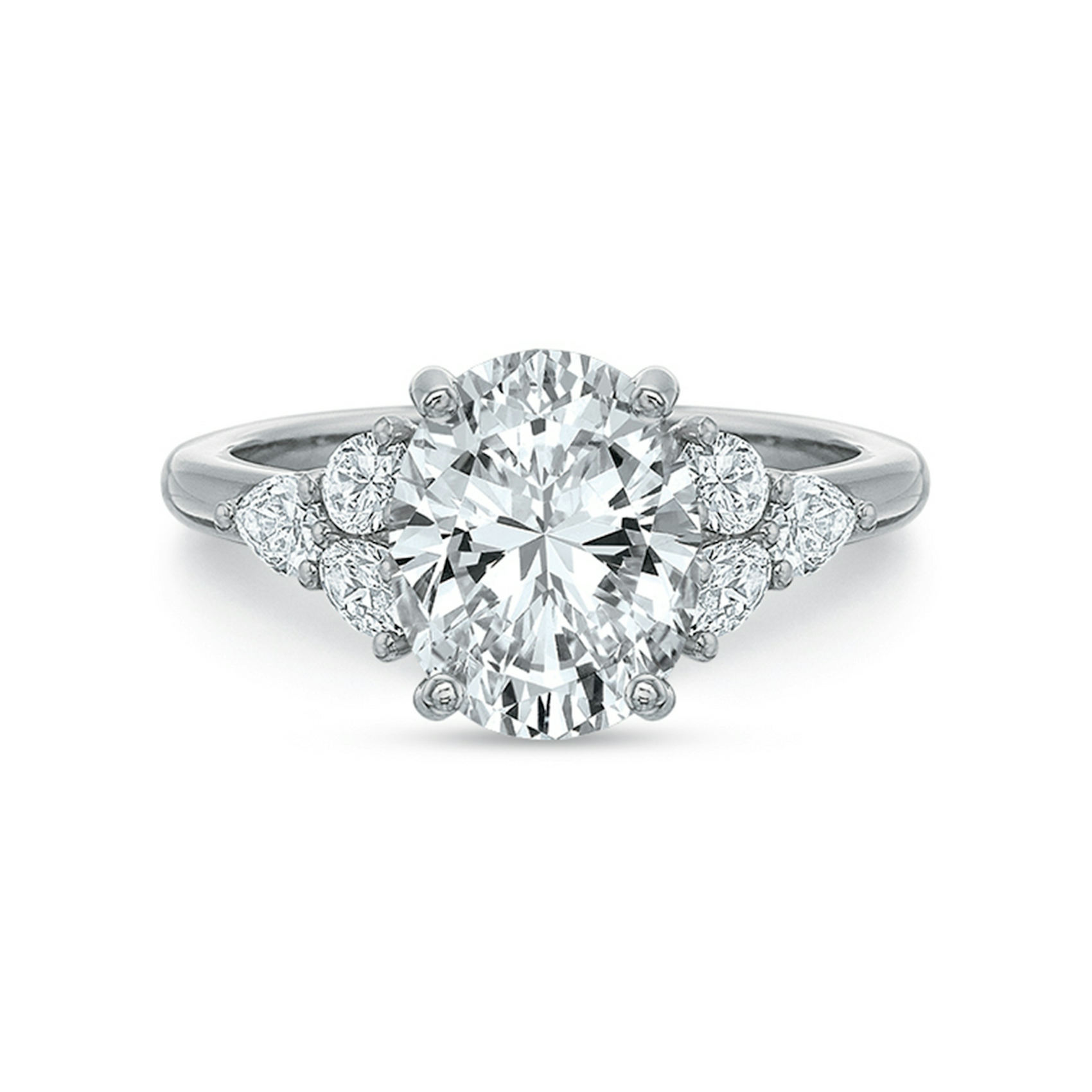 Vertical White Gold Semi-Mount Engagement Ring