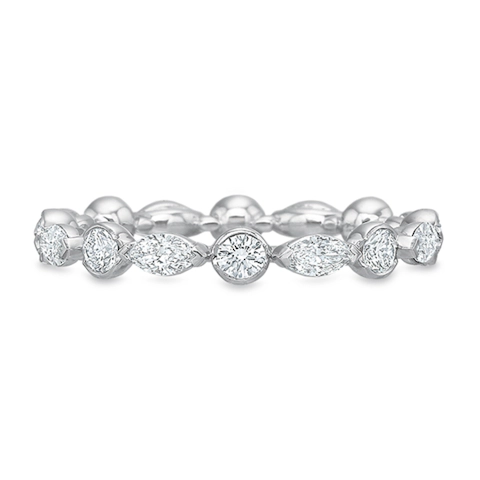 Vertical White Gold Diamond Eternity Band