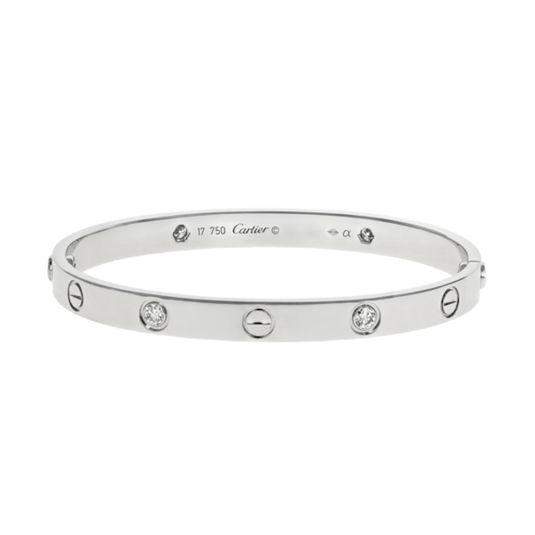 Vertical 4 Diamond Love Bracelet