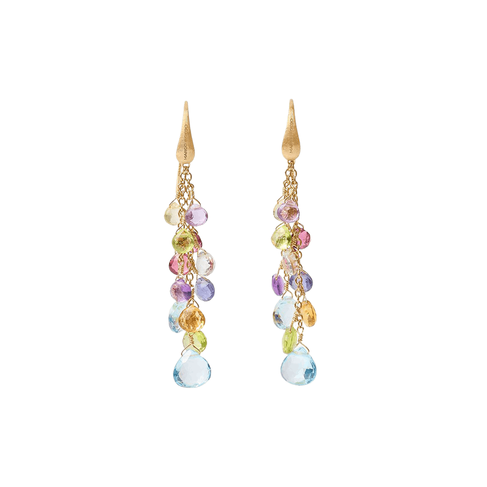 Vertical Paraidse Gemstone Earrings