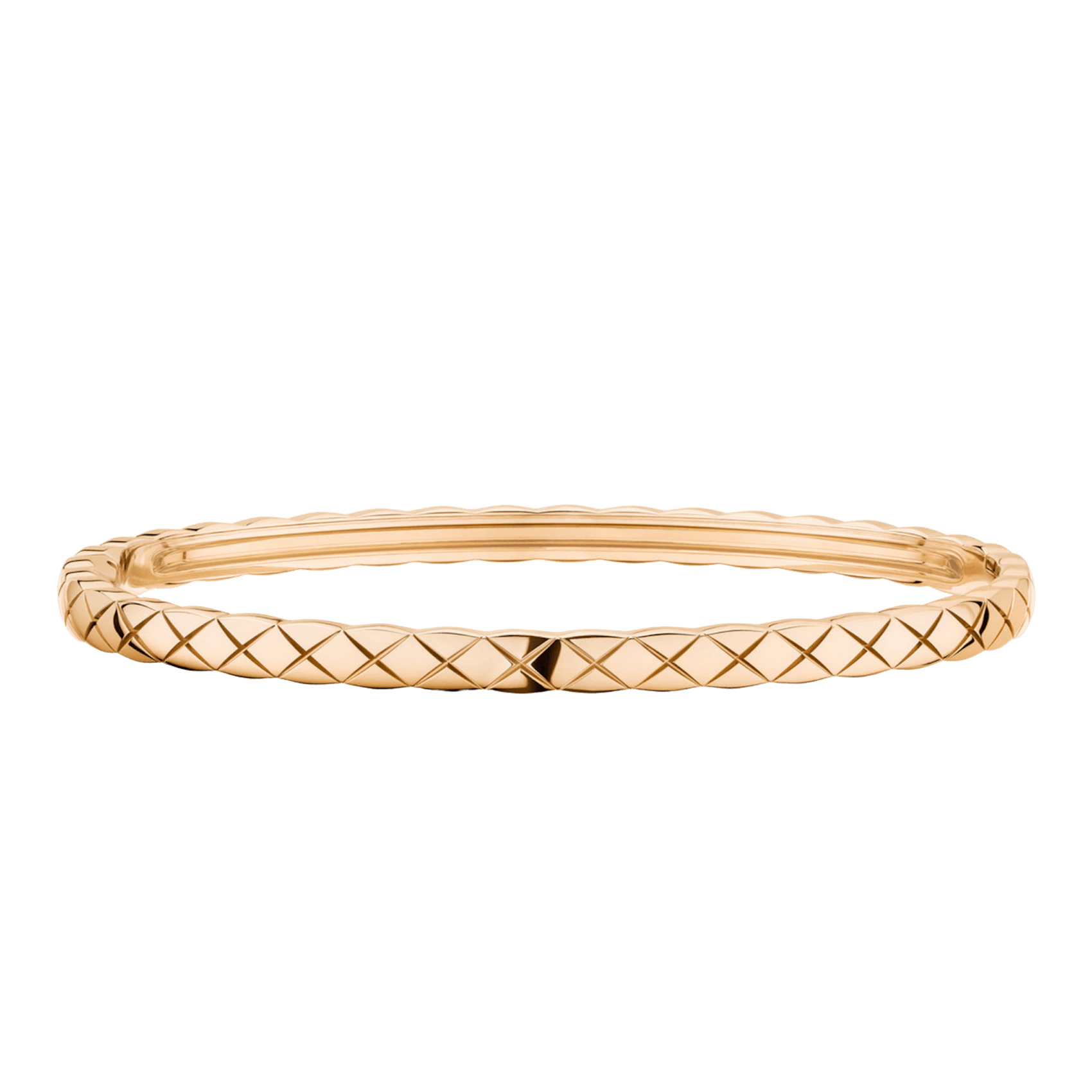 Vertical 18K Beige Gold Coco Crush Mini Bangle