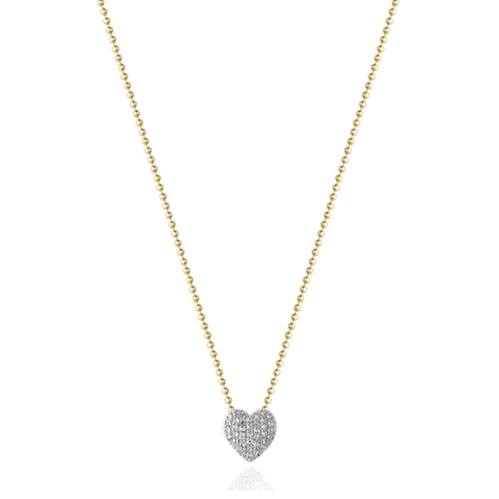 Vertical Micro Infinity Heart Necklace