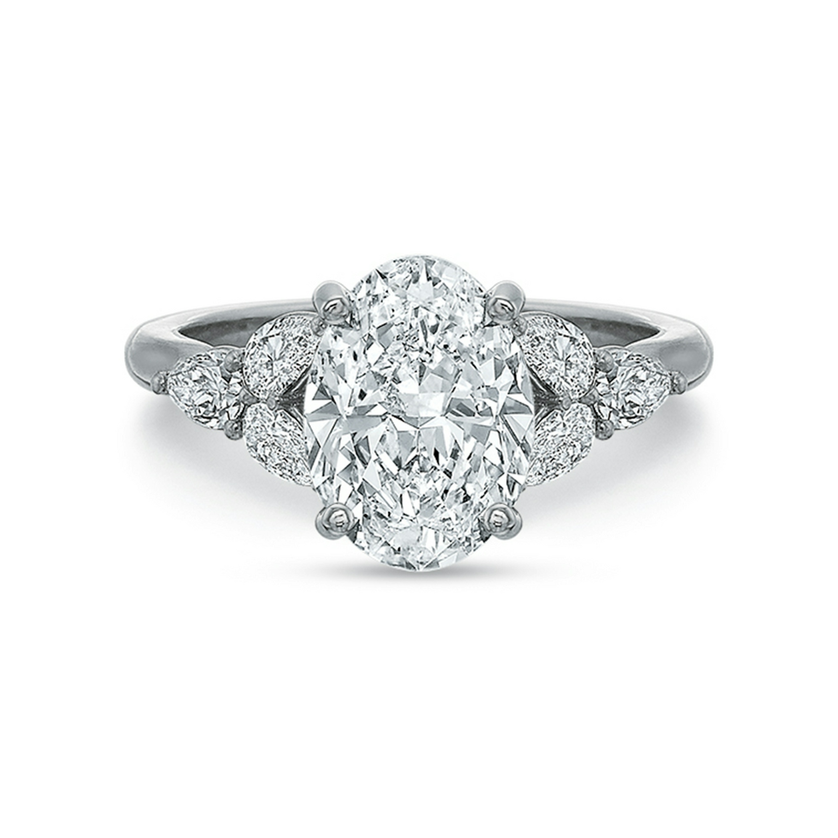 Vertical White Gold Semi-Mount Engagement Ring