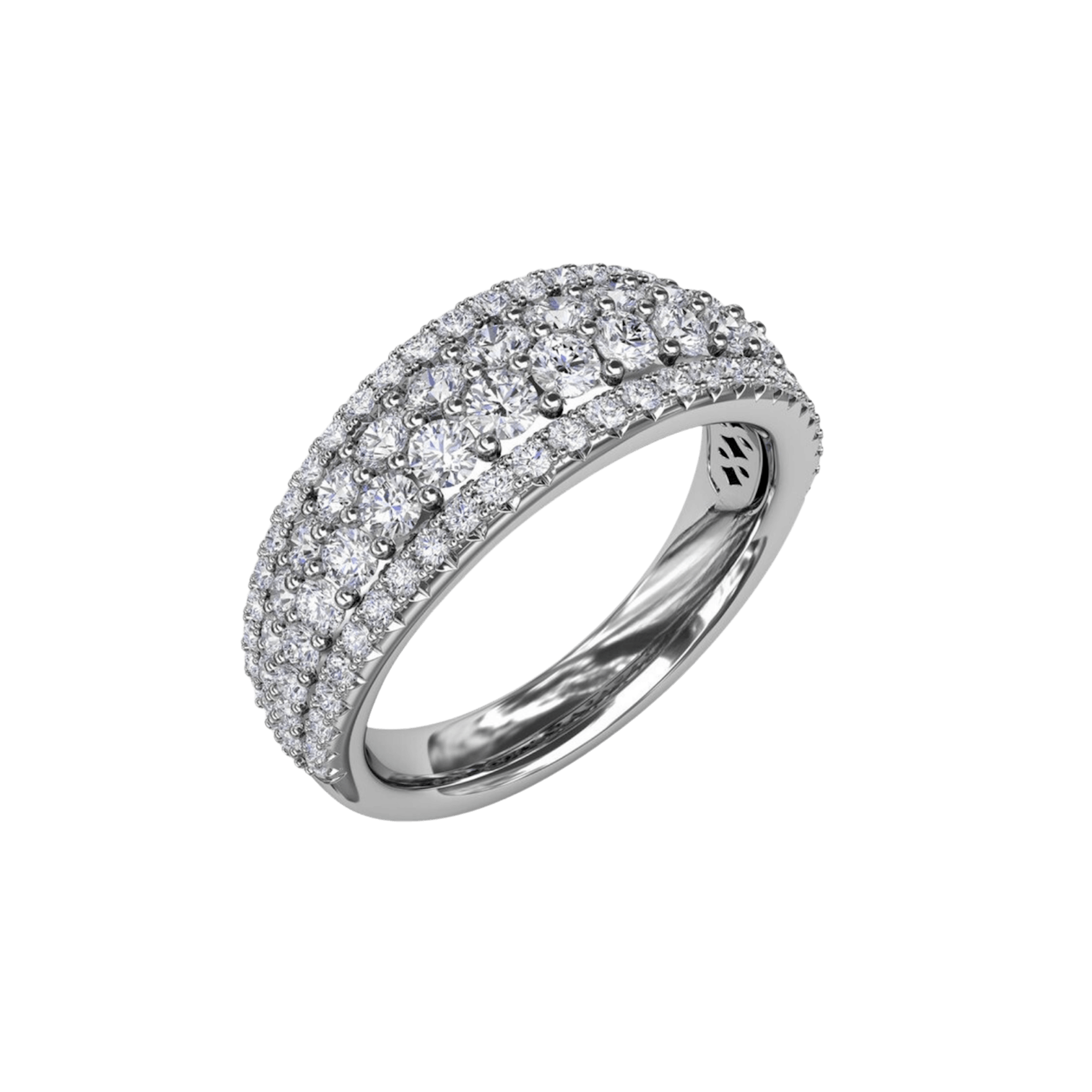 Vertical The 1916 Company Collection Pavé Diamond Band R2016