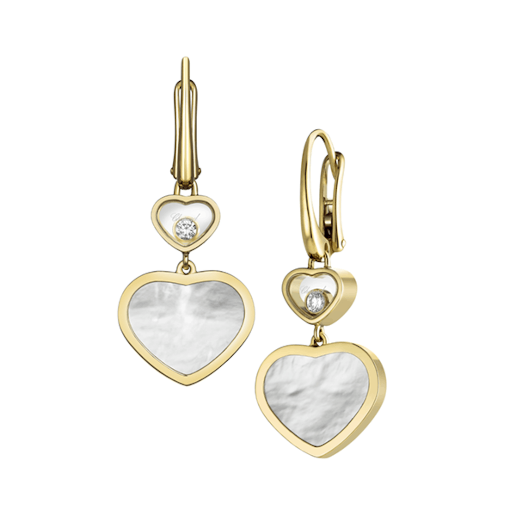 Vertical Happy Hearts Earrings