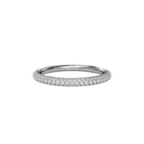 Vertical Pavé Diamond Wedding Band W4246
