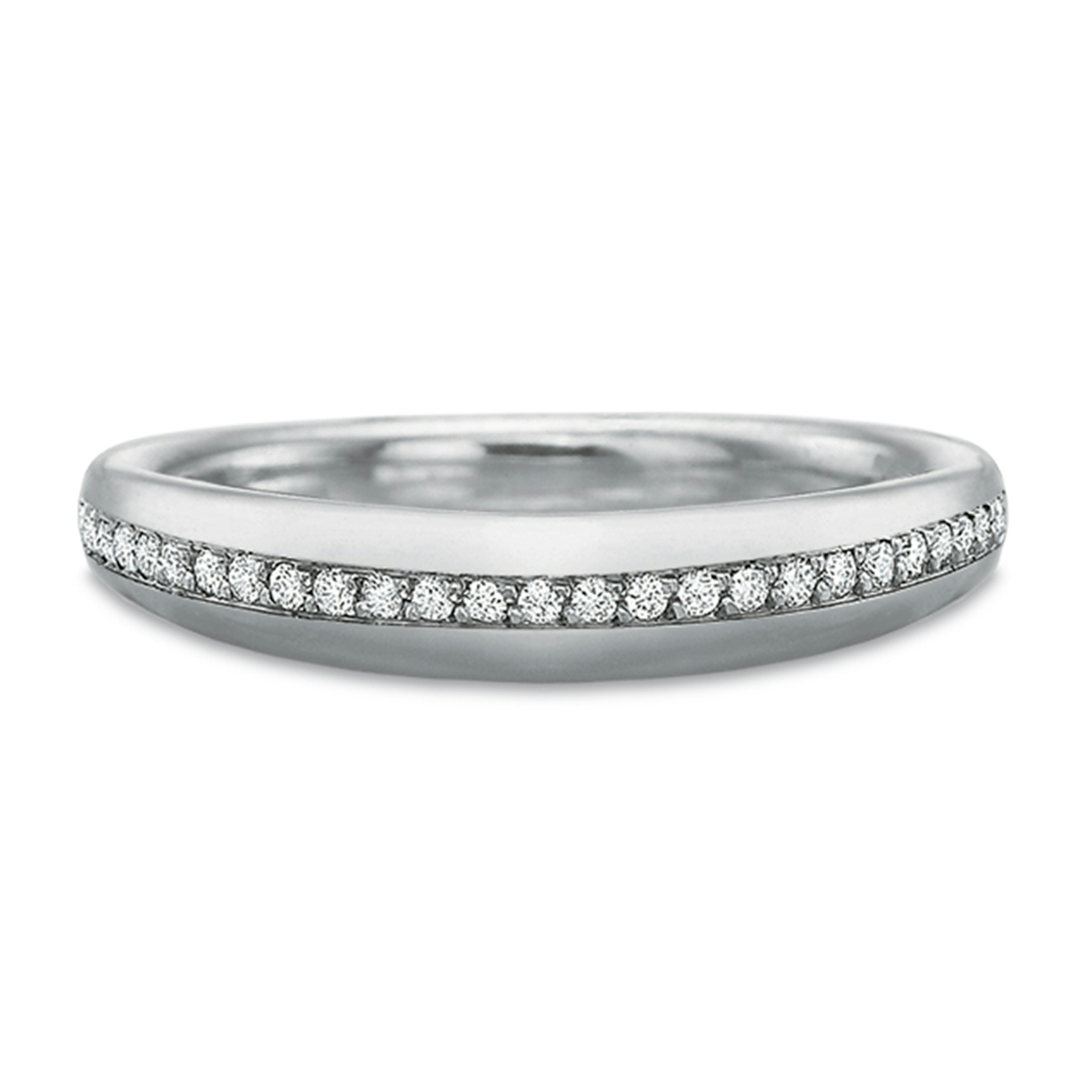 Vertical White Gold Diamond Band