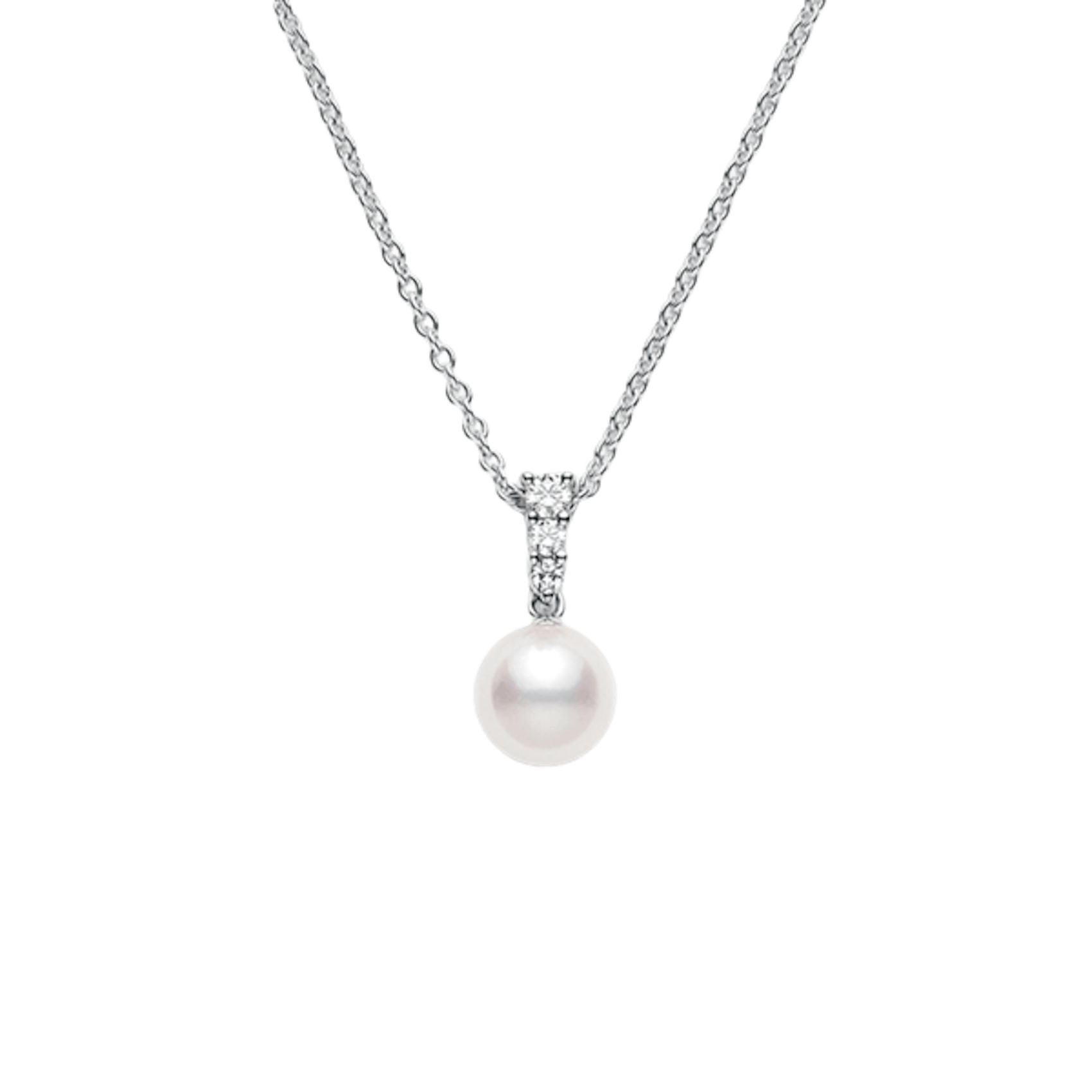 Vertical Akoya Pearl Pendant