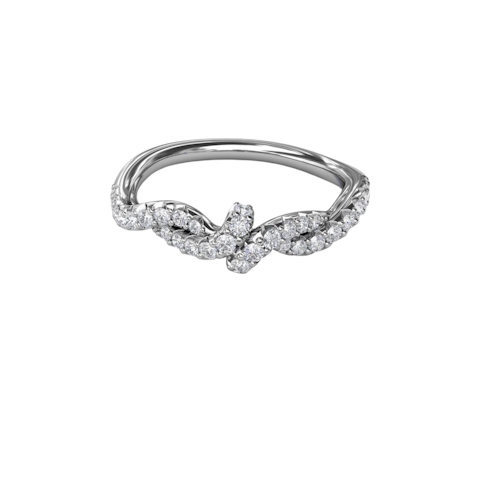 Vertical Tie the Knot Diamond Ring W7439