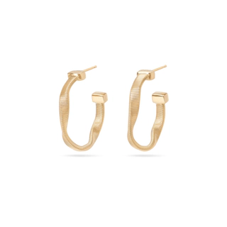 Vertical 18K Yellow Gold Marrakech Hand Twisted Hoop Earrings
