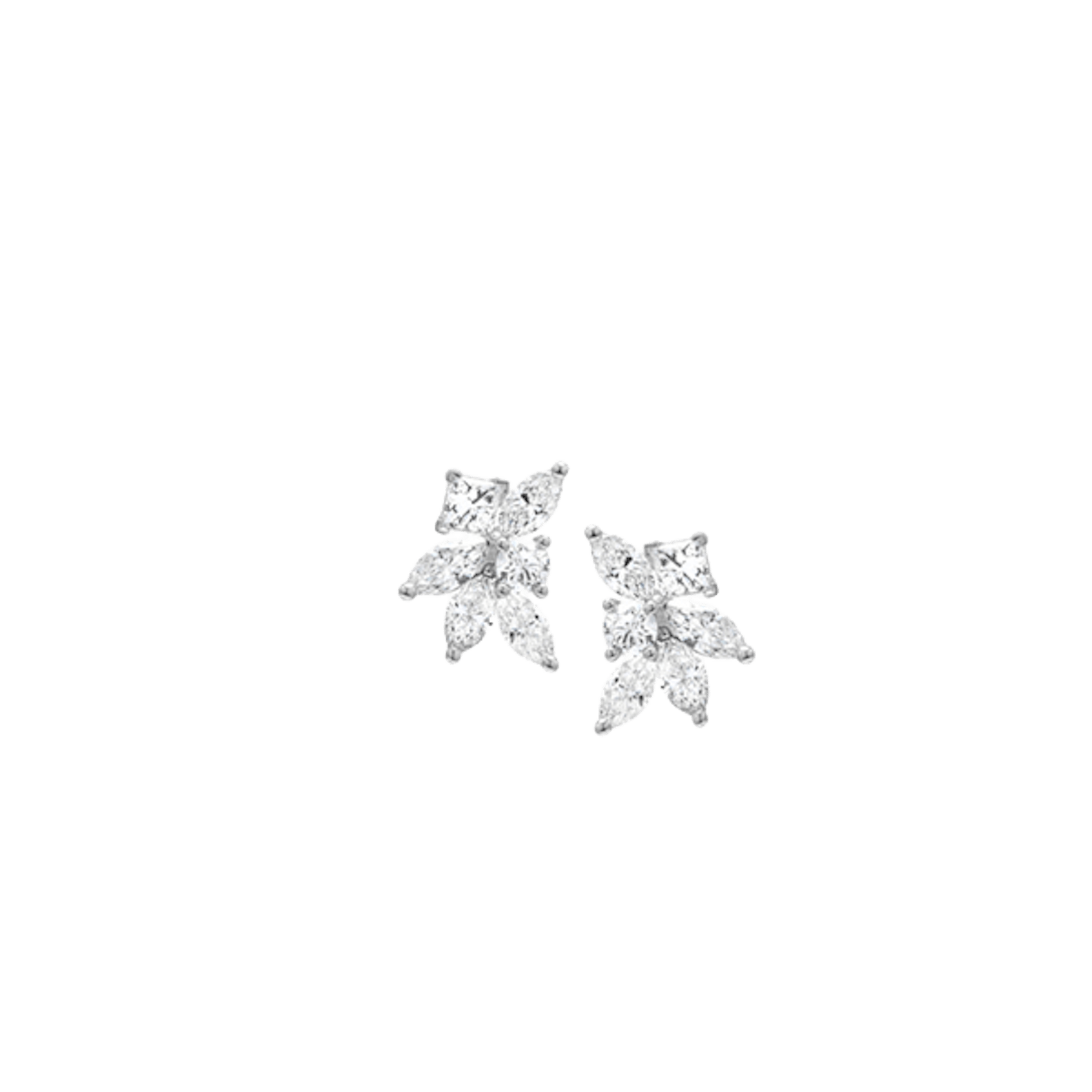 Vertical Diamond Cluster Earrings