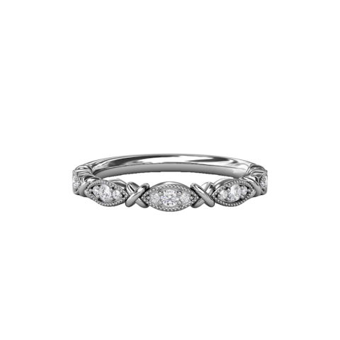 Vertical The 1916 Company Marquise Diamond Band with Milgrain W7387