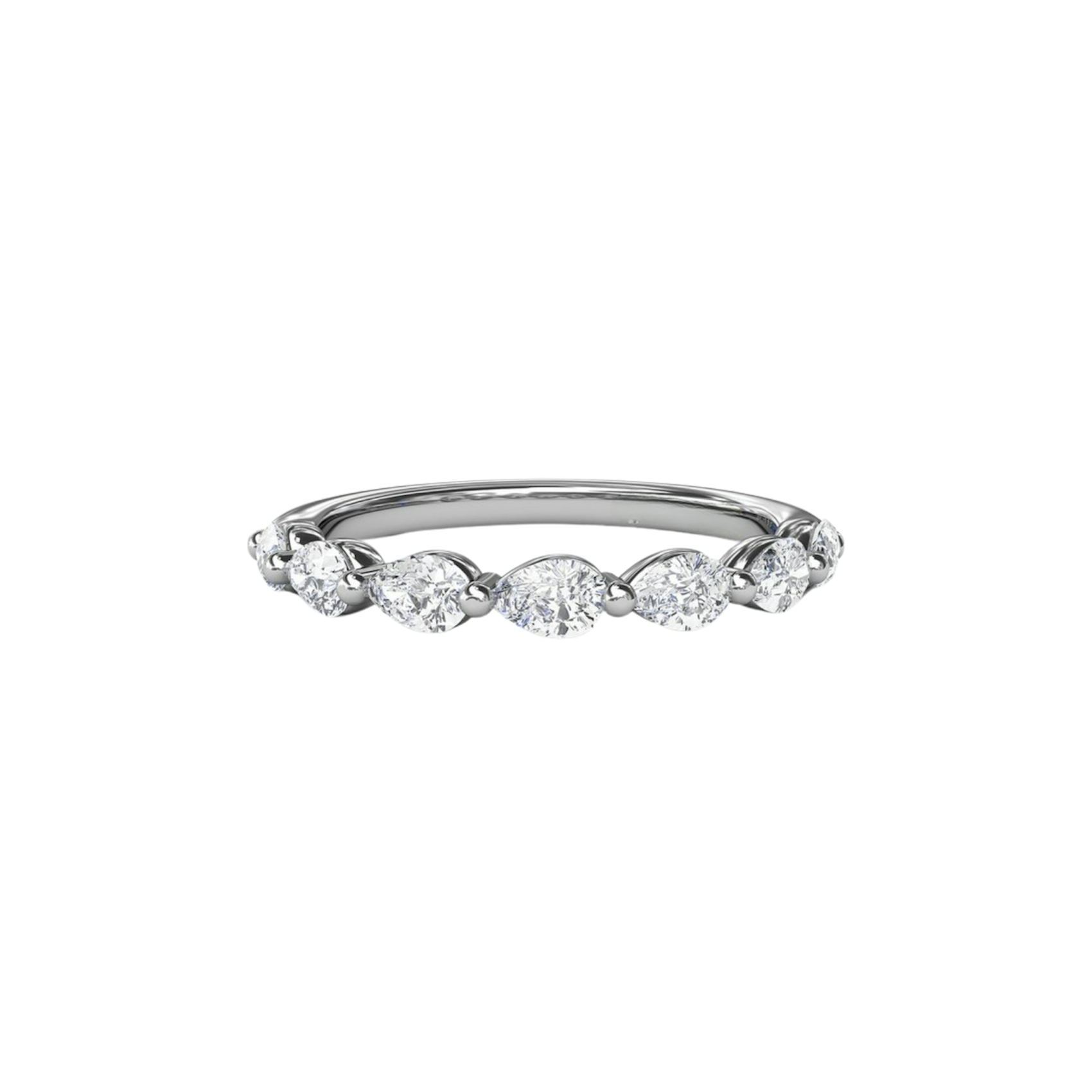 Vertical Perfectionist Pear Diamond Wedding Band W4170