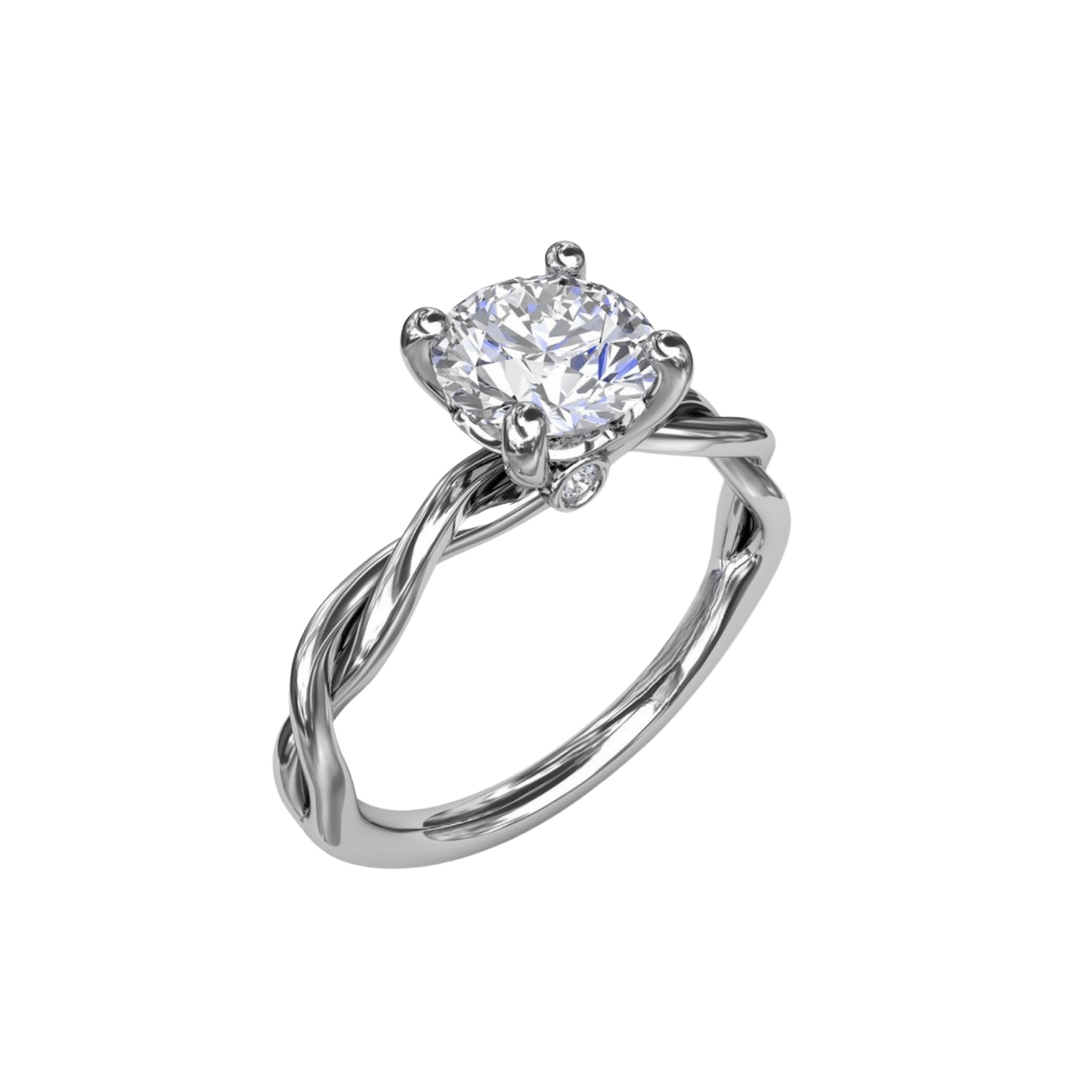 Vertical The 1916 Company Collection Elegantly Twisted Engagement Ring S4064
