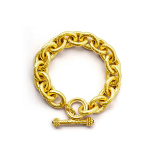 Vertical Heavy Oval Link Bracelet
