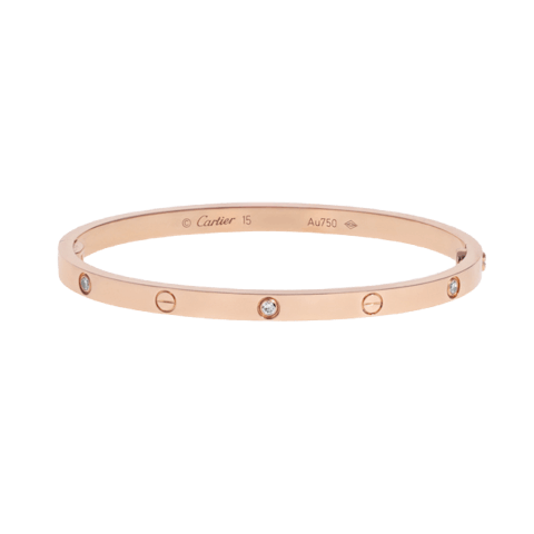 Vertical Small Diamond Love Bracelet- Size 15