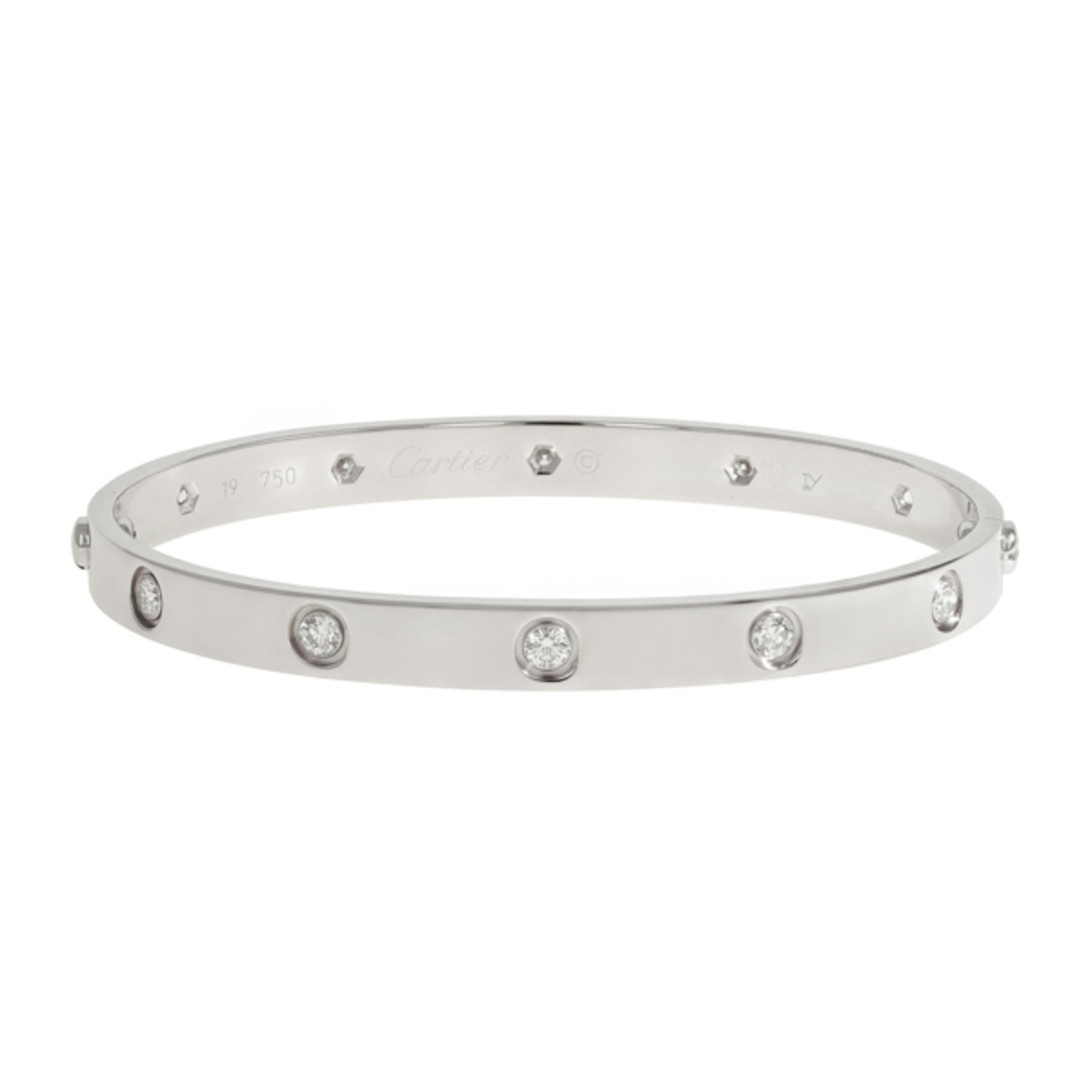 Vertical 10 Diamond Love Bracelet