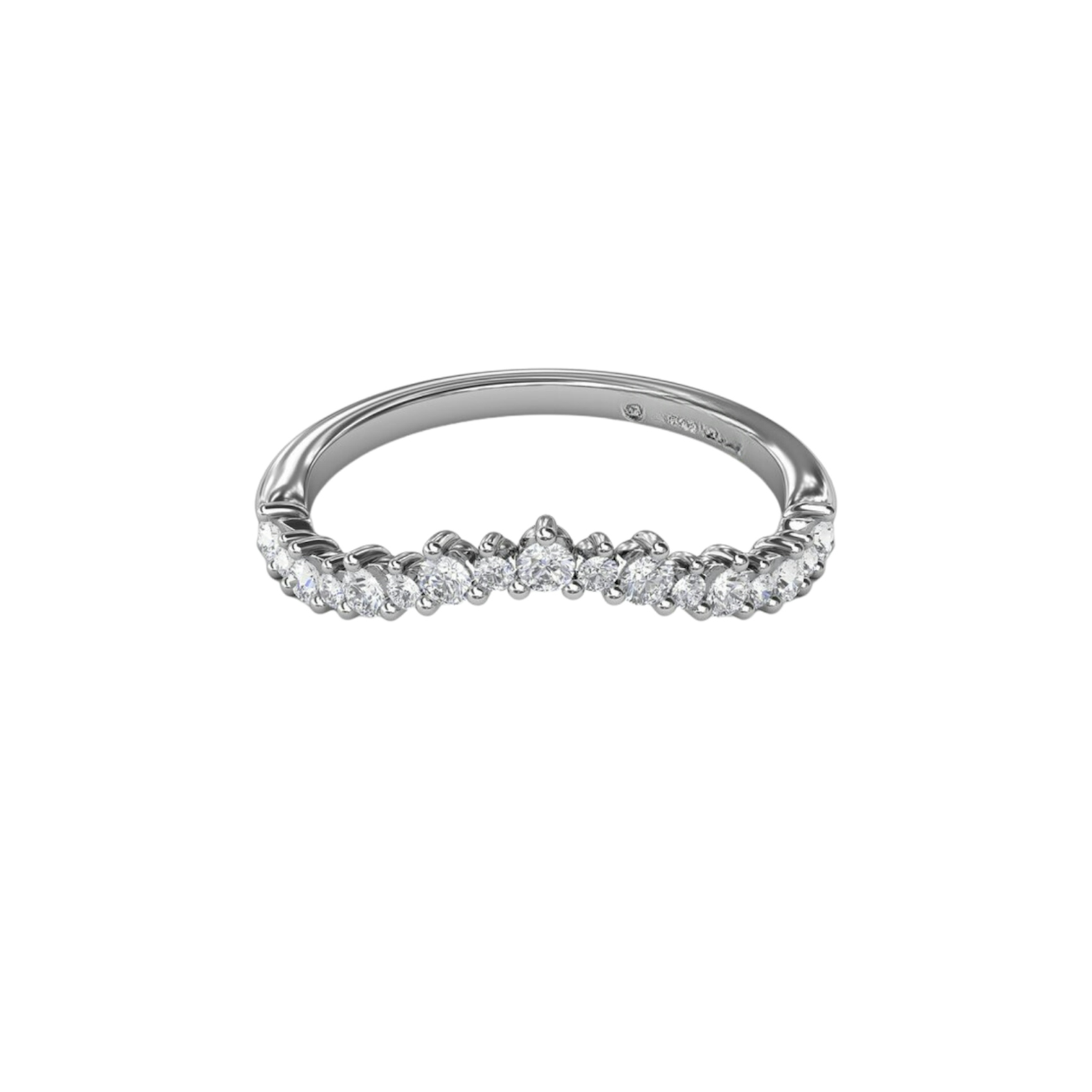 Vertical Shared Prong Diamond Band W7453