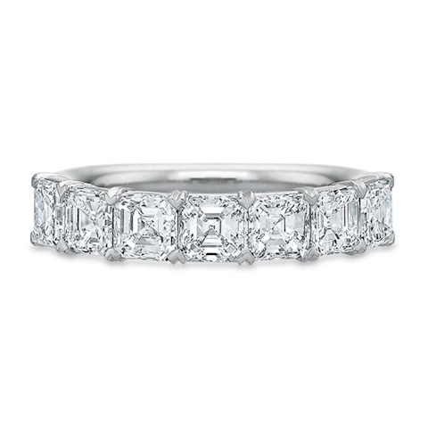 Vertical White Gold Diamond Band