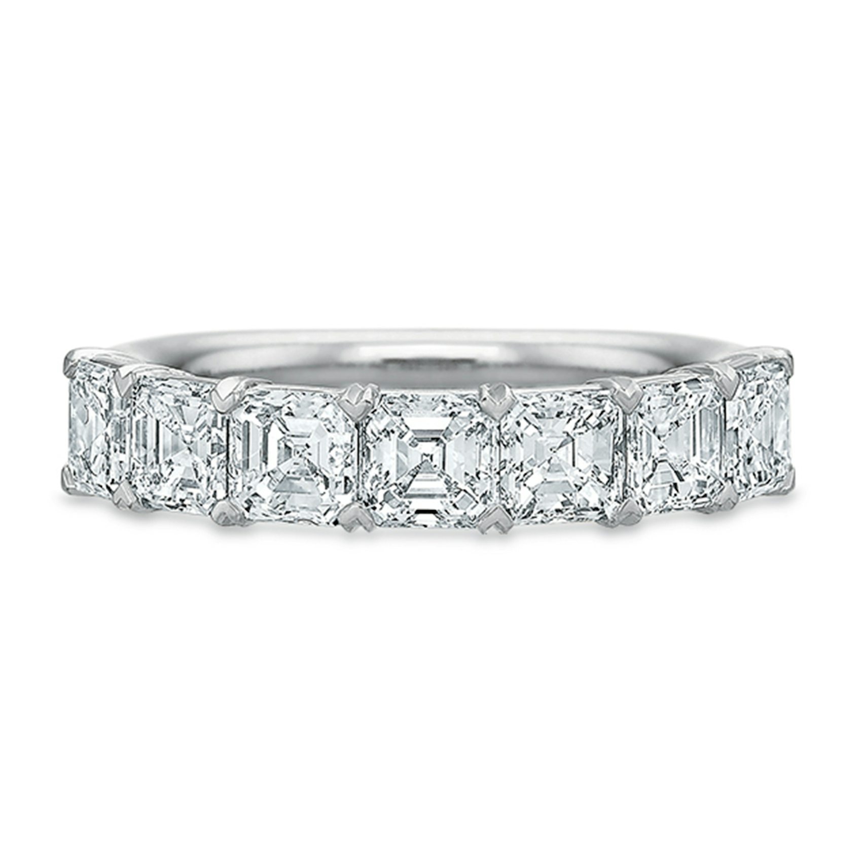 Vertical White Gold Diamond Band