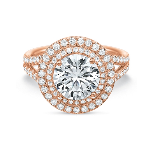 Vertical Rose Gold Semi-Mount Engagement Ring