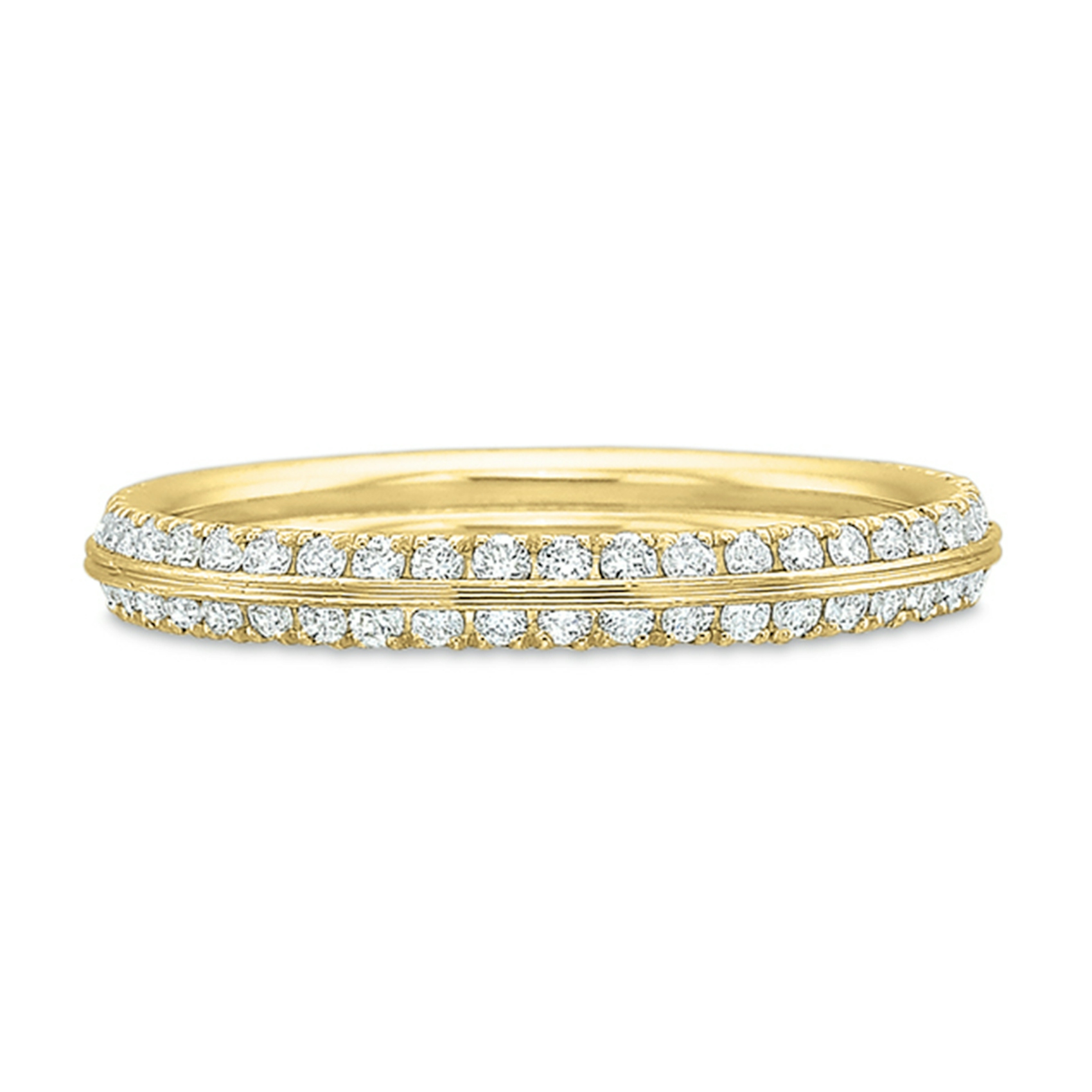 Vertical 2-Row Diamond Band