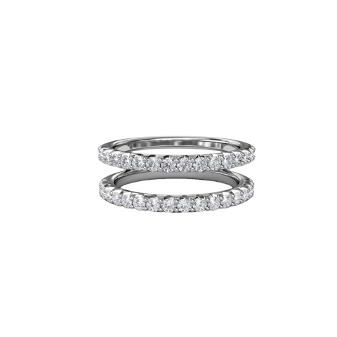 Vertical Petite Diamond Insert Ring W8001