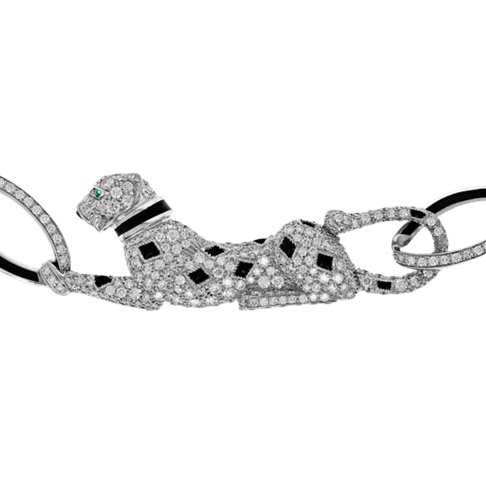 Angle Left Diamond Panthere Demoiselle Necklace