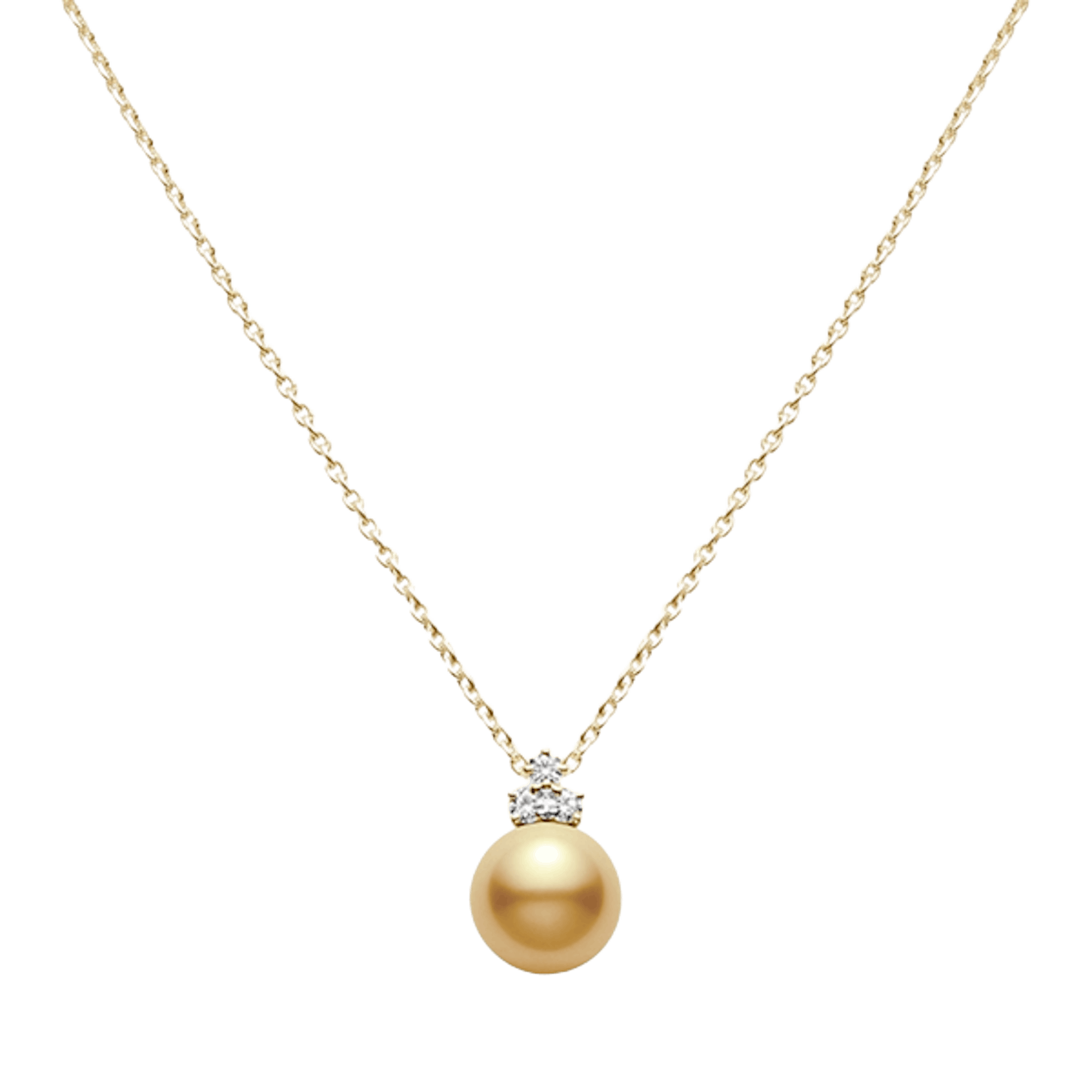 Vertical Golden South Sea Pearl Pendant