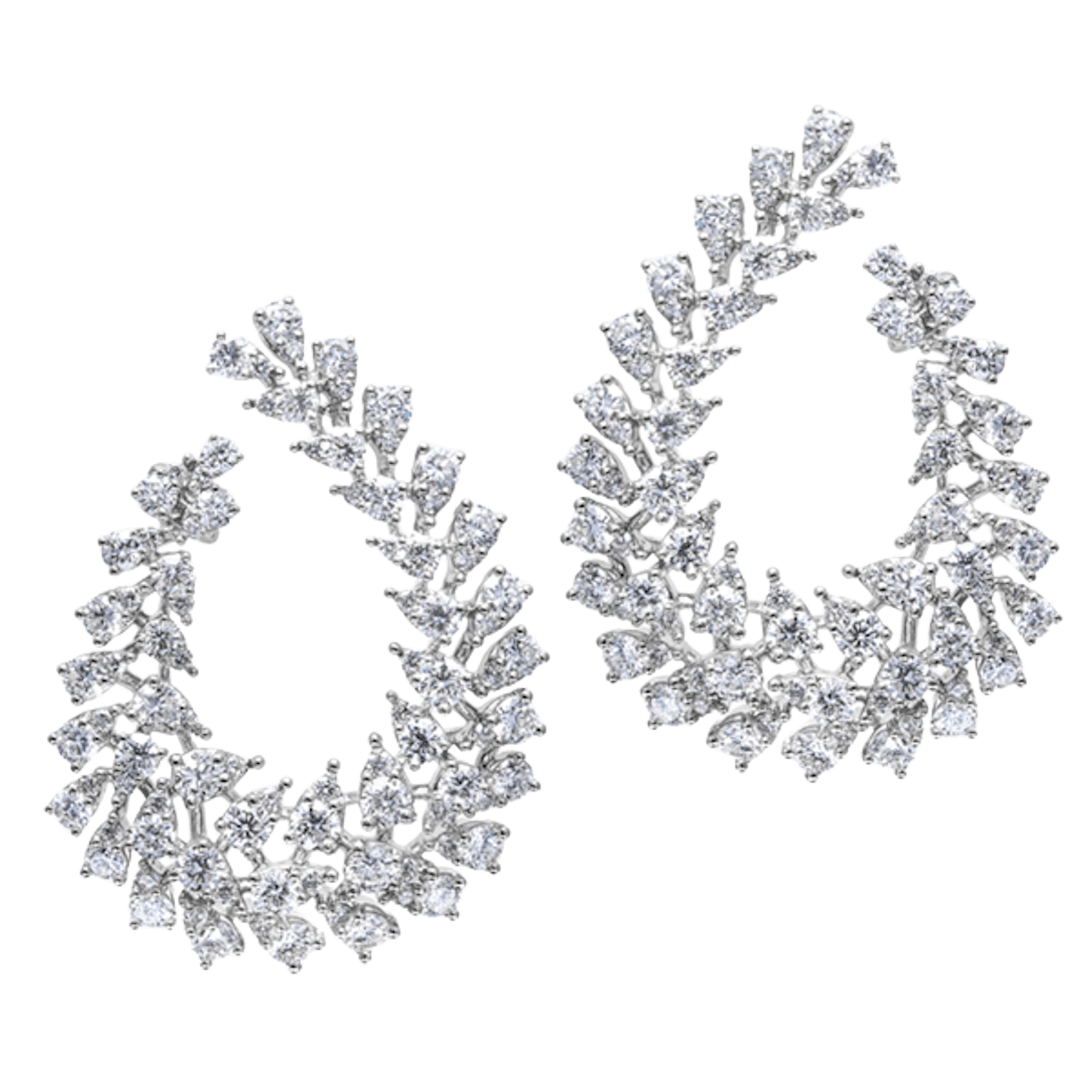 Vertical Multi-Shaped Diamond Earrings
