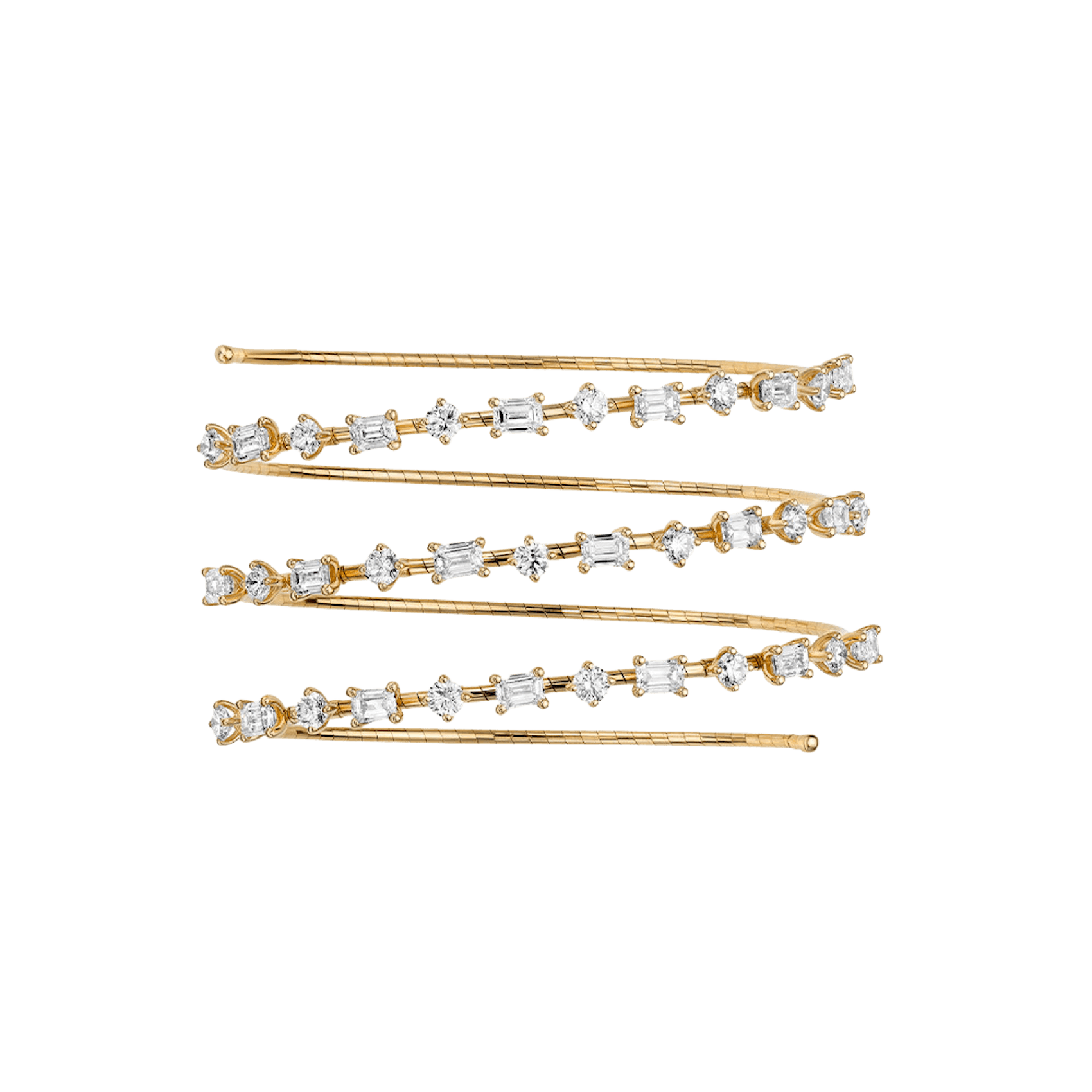 Vertical 3 Row Diamond Bracelet