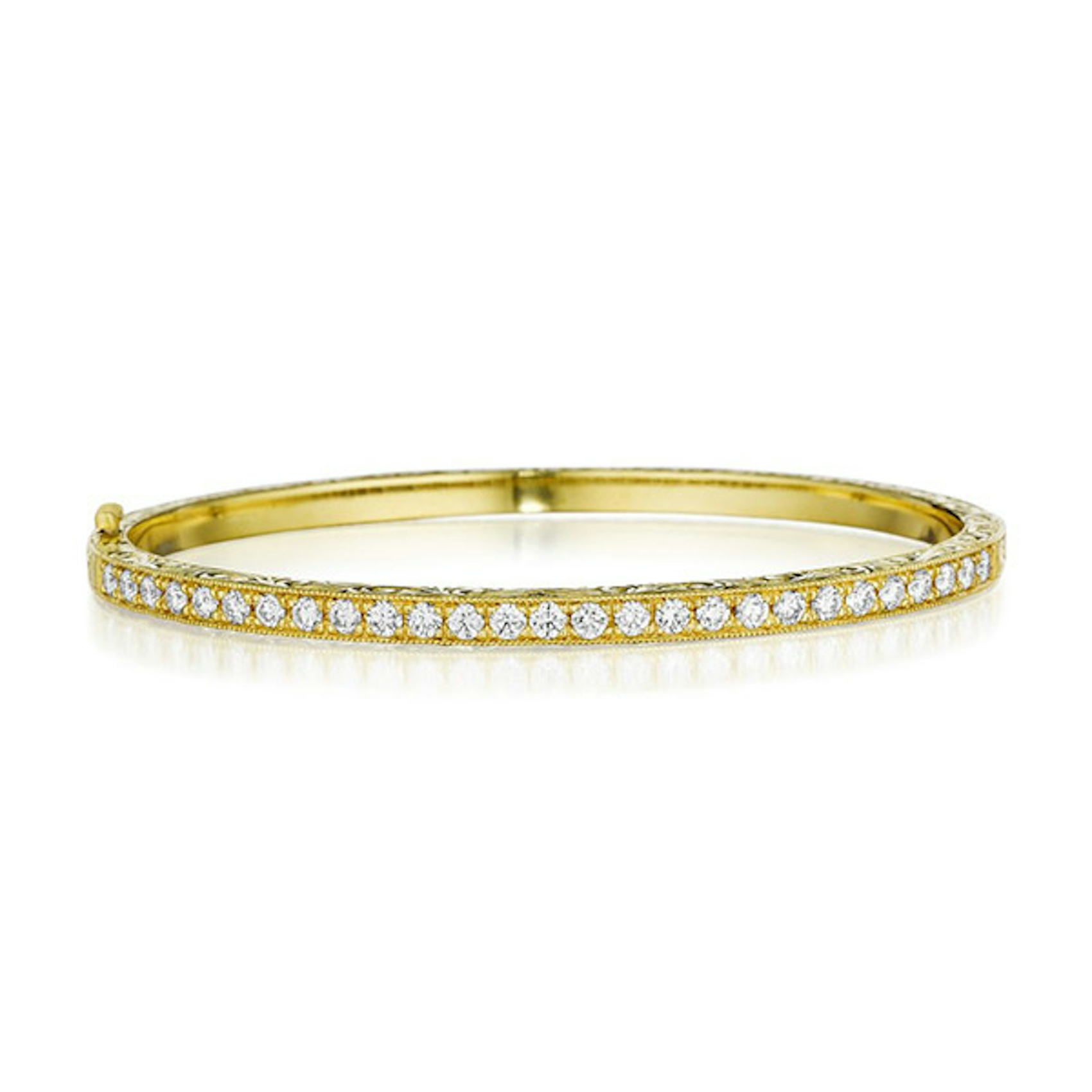 Vertical Diamond Pave Bangle
