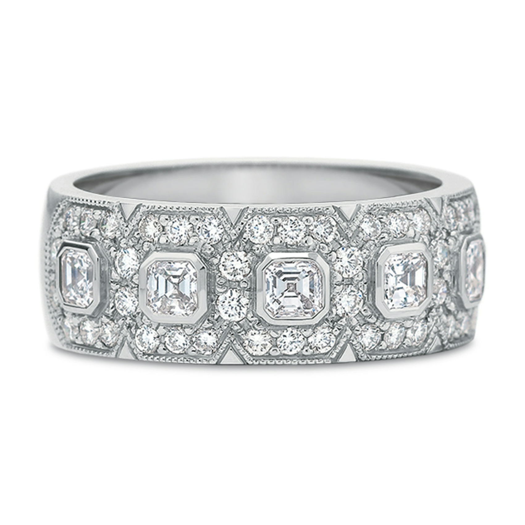 Vertical Diamond Halo Band