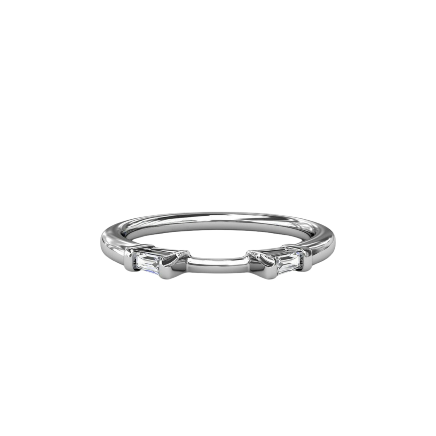 Vertical The 1916 Company Collection Baguette Diamond Wedding Band W4124
