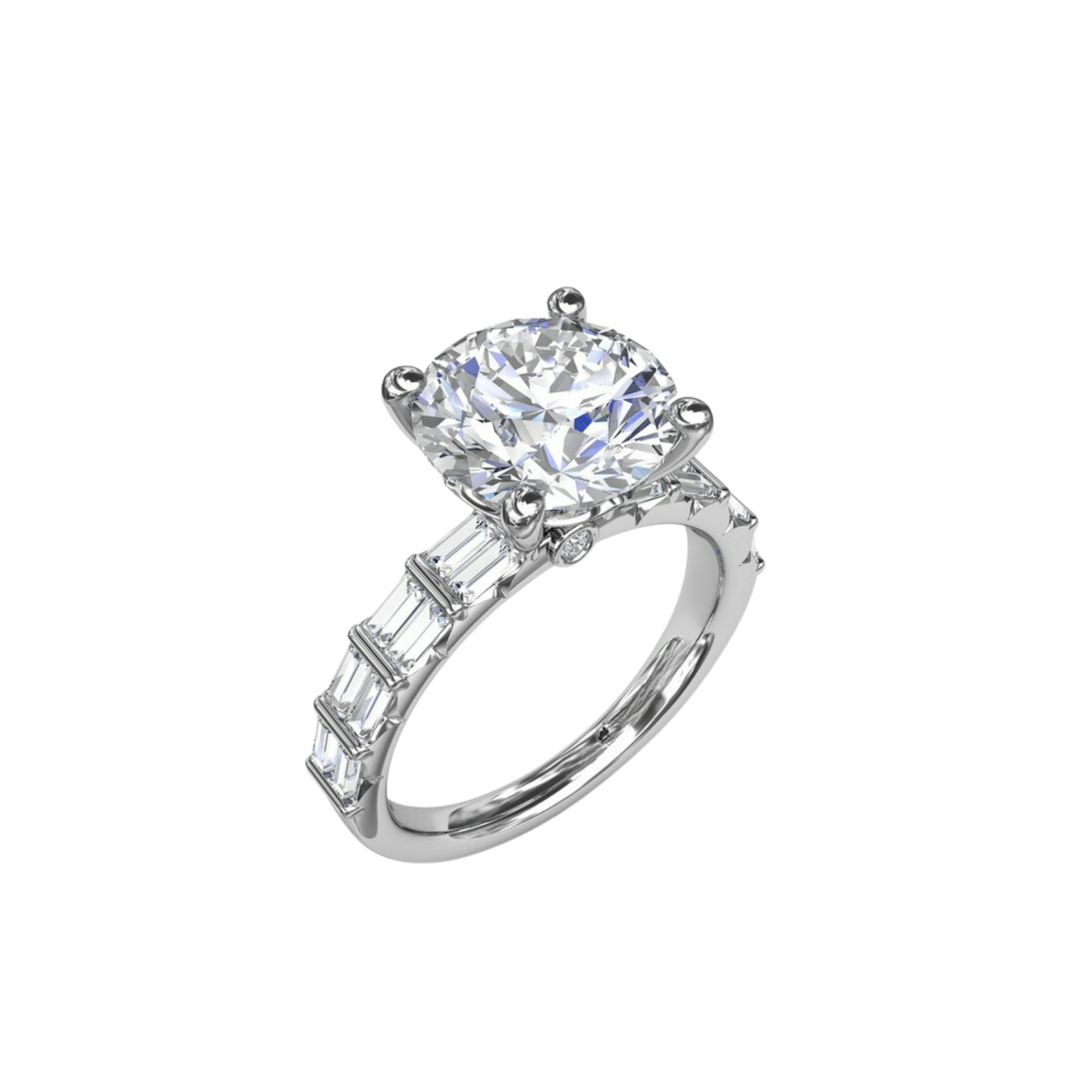 Vertical The 1916 Company Collection Beautiful Baguette Diamond Engagement Ring S4222