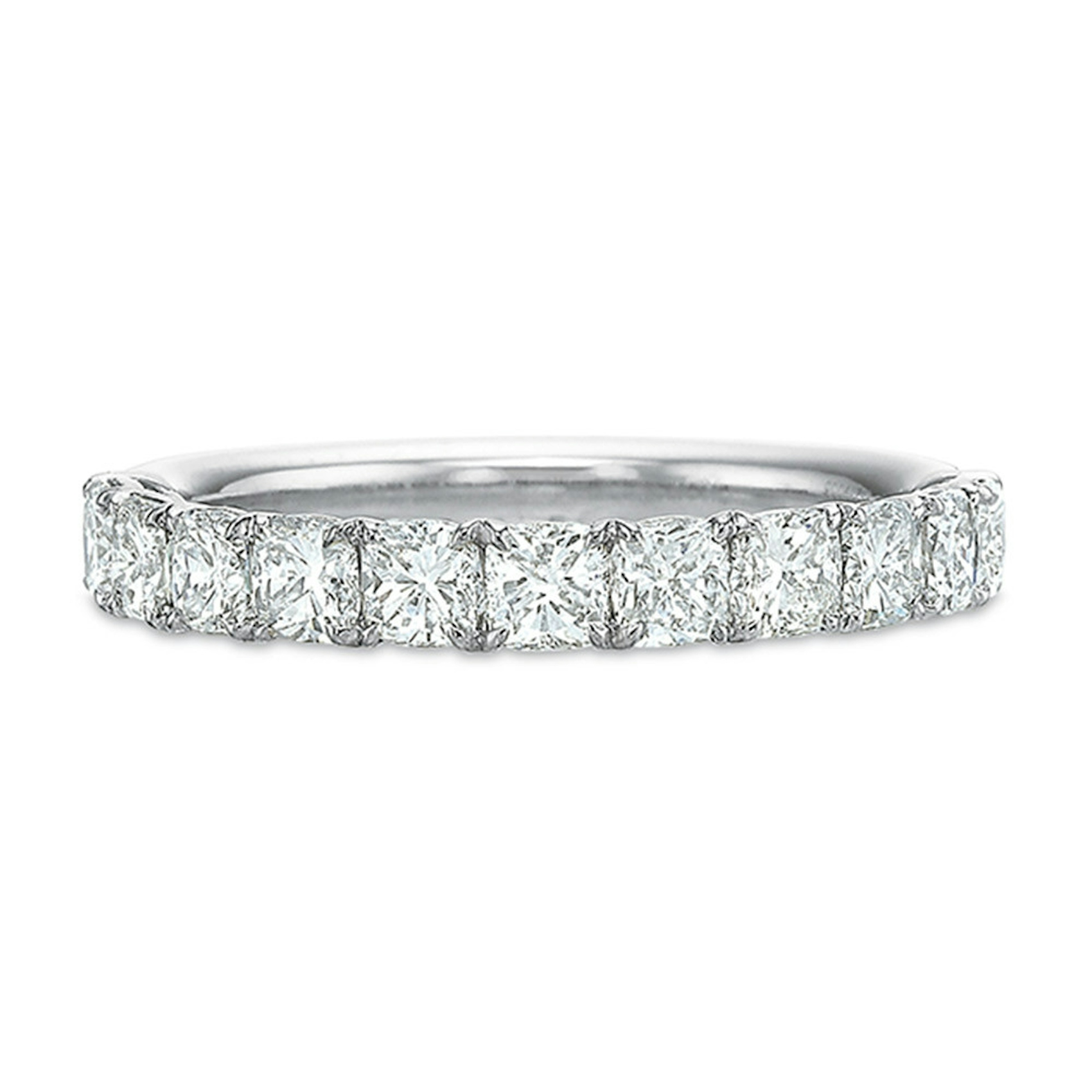 Vertical White Gold Diamond Band
