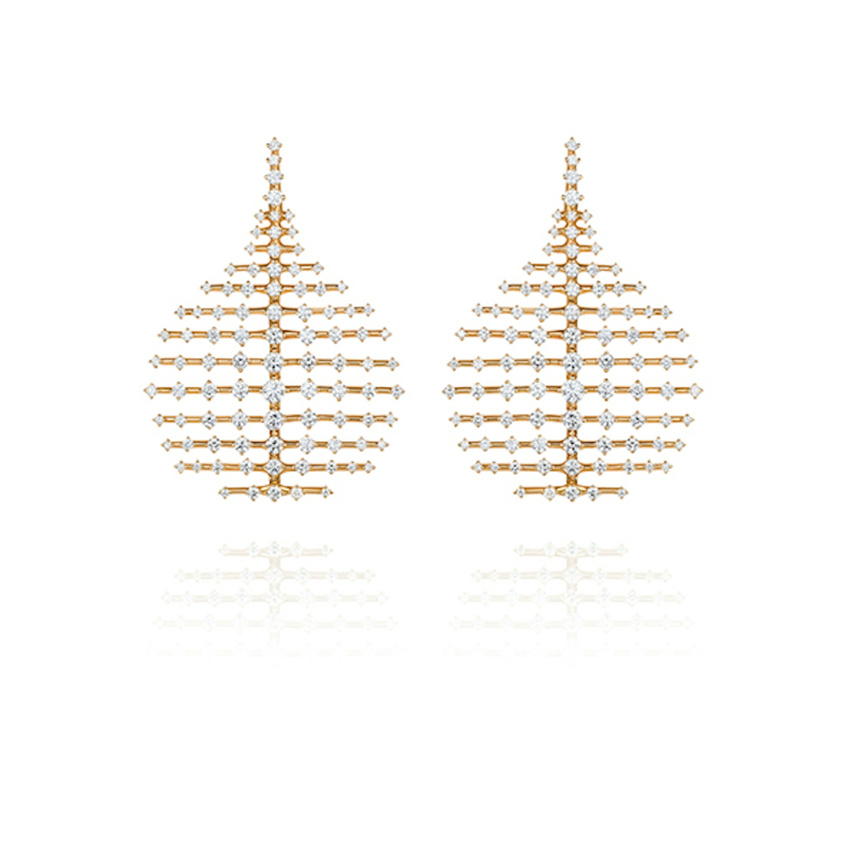 Vertical Small Disco Drop Earrings