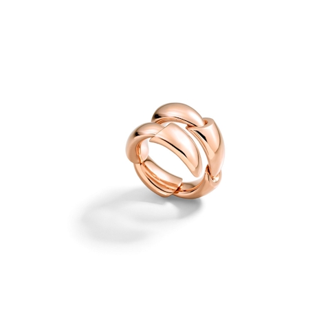 Vertical 18K Rose Gold Calla Bypass Ring