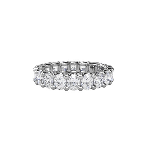 Vertical 3.3ct Oval Diamond Eternity Band W6141