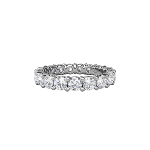 Vertical Chunky Shared Prong Eternity Band W6129