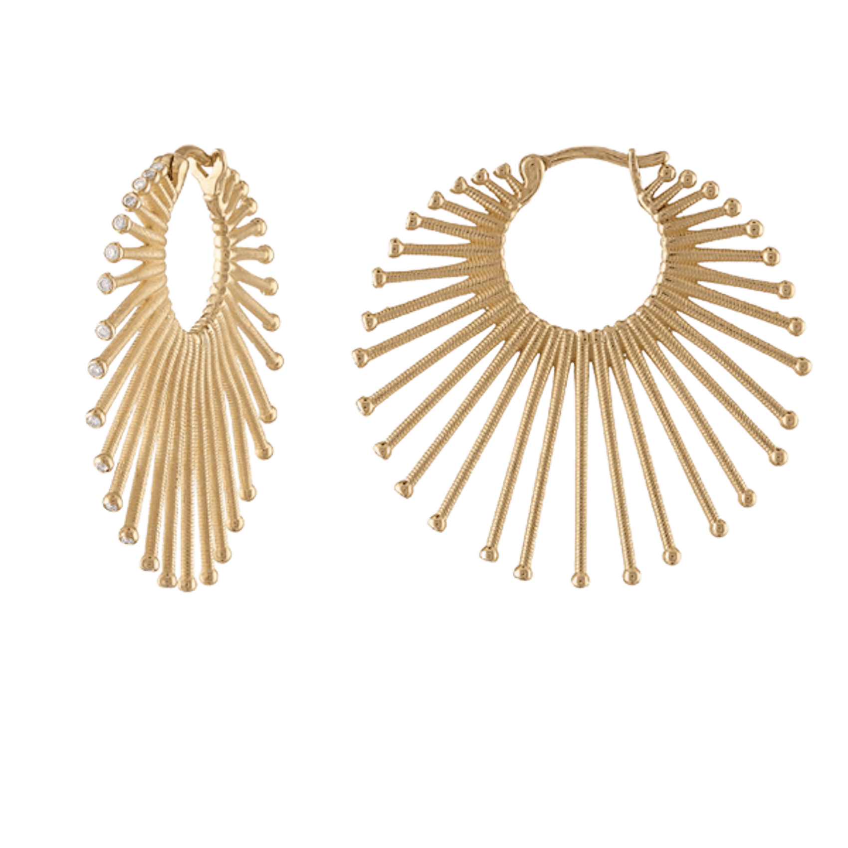 Vertical Flora & Fauna Roar Hoop Earrings