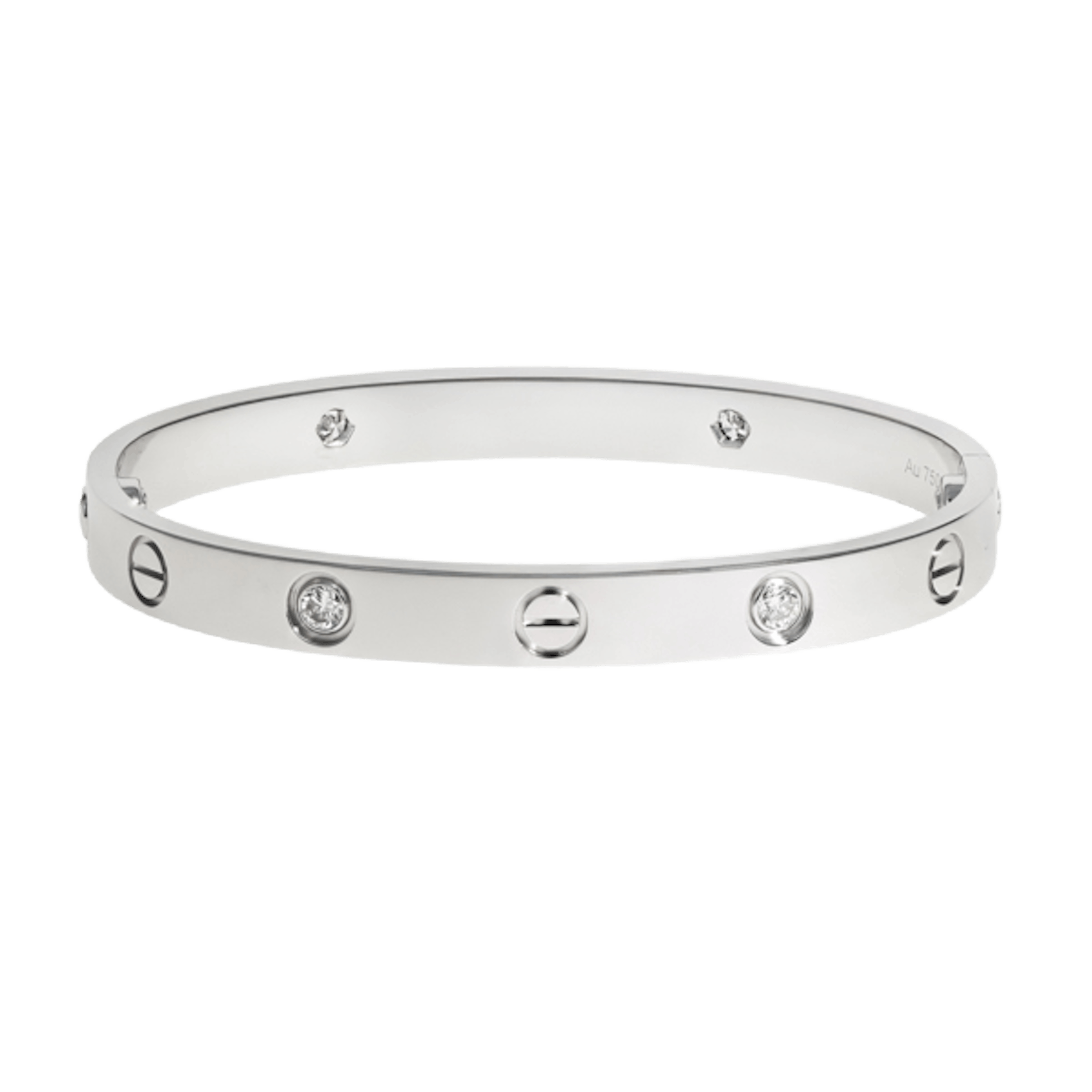 Vertical 4 Diamond Love Bracelet- Size 16